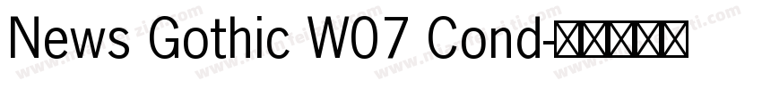 News Gothic W07 Cond字体转换